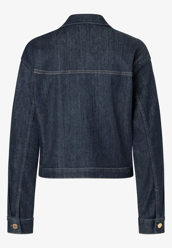 More & More Jeansjacke, dark blue denim Große Rabatte