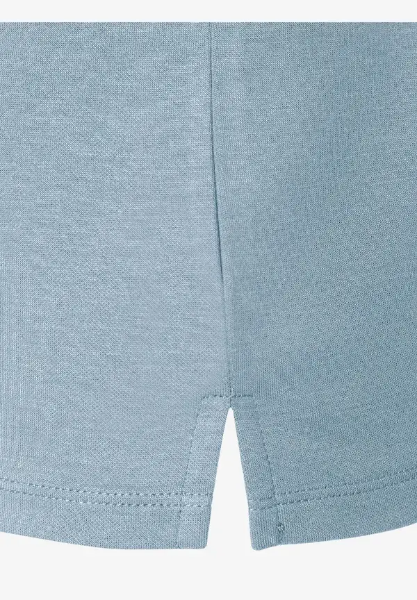 More & More T-Shirt mit Zierkante, hellblau Sonderangebote