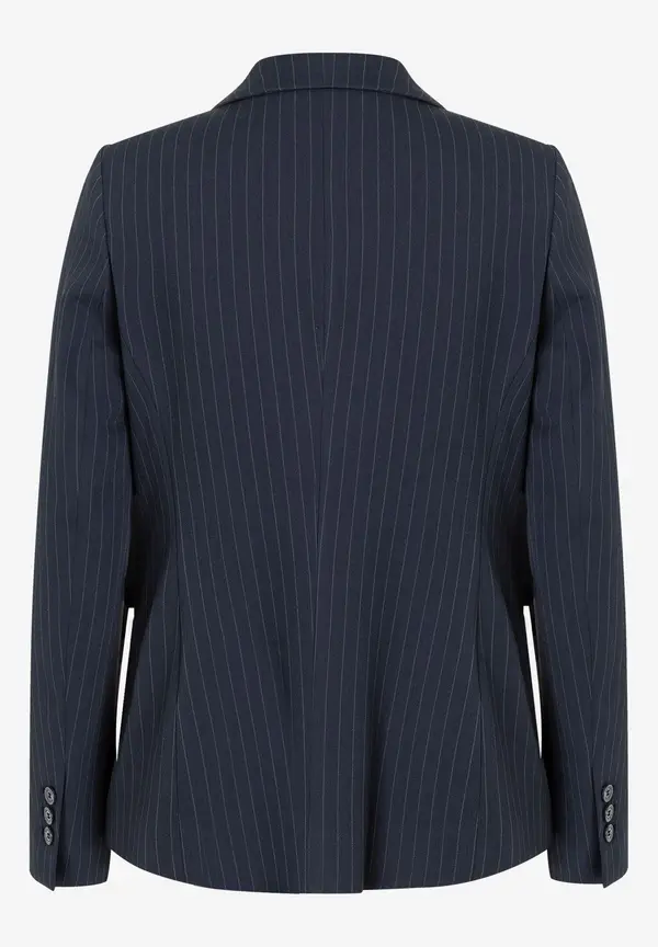 More & More Nadelstreifenblazer, marine VIP-Rabatte