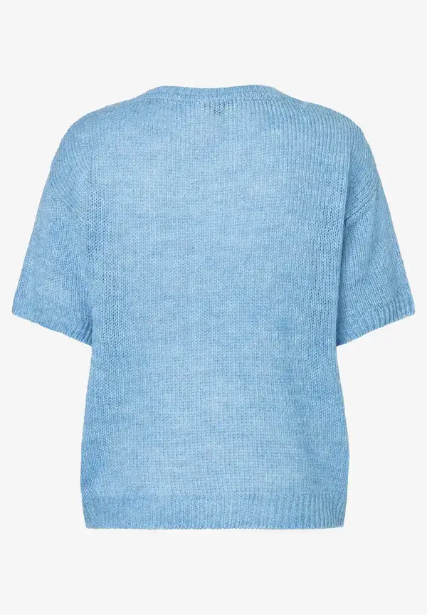 More & More Kurzarm-Pullover, hellblau Kostenlose Rückgabe