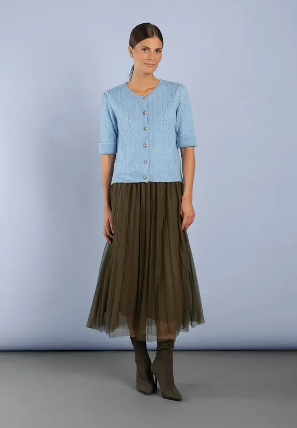 More & More Cardigan, Kurzarm, hellblau JETZT KAUFEN
