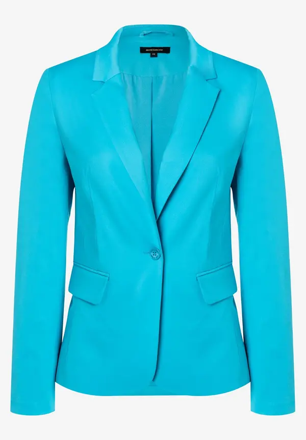 More & More Baumwoll-Satin Blazer, türkis, Frühjahrs-Kollektion Bis zu 55% Rabatt