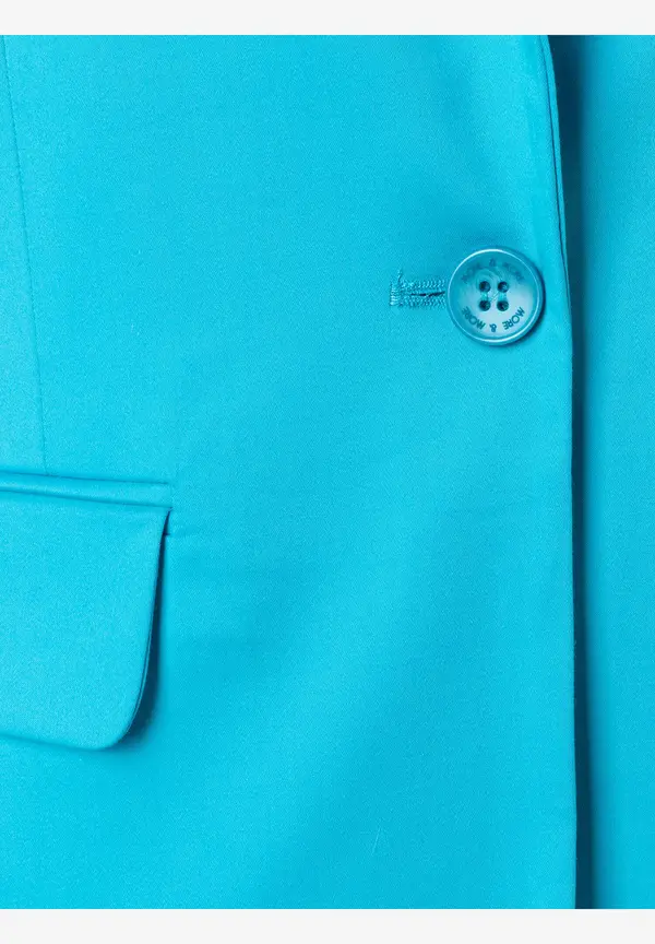 More & More Baumwoll-Satin Blazer, türkis, Frühjahrs-Kollektion Bis zu 55% Rabatt