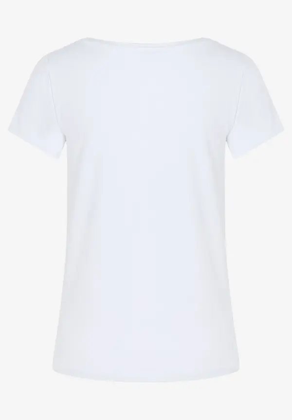 More & More T-Shirt mit Herz-Print, weiß, Frühjahrs-Kollektion Kostenloser Versand international
