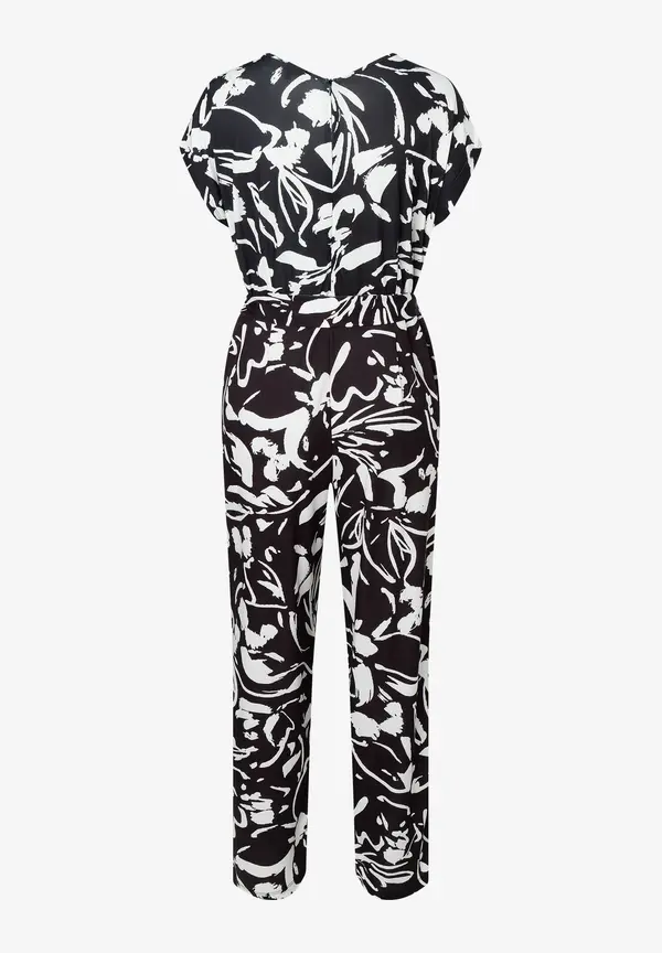 More & More Jersey Jumpsuit, schwarz/ecru, Frühjahrs-Kollektion Im Verkauf