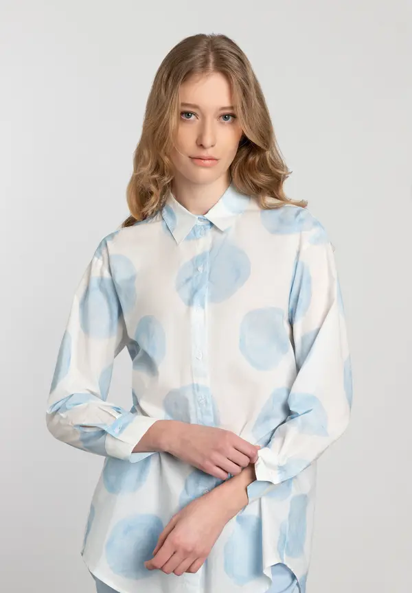 More & More Baumwollbluse, XL-Dots, Frühjahrs-Kollektion Fabrik Onlineshop