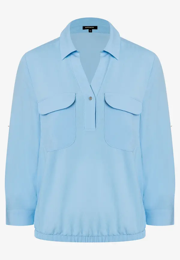 More & More Sportive Bluse, light skyblue, Frühjahrs-Kollektion Fabrikpreis