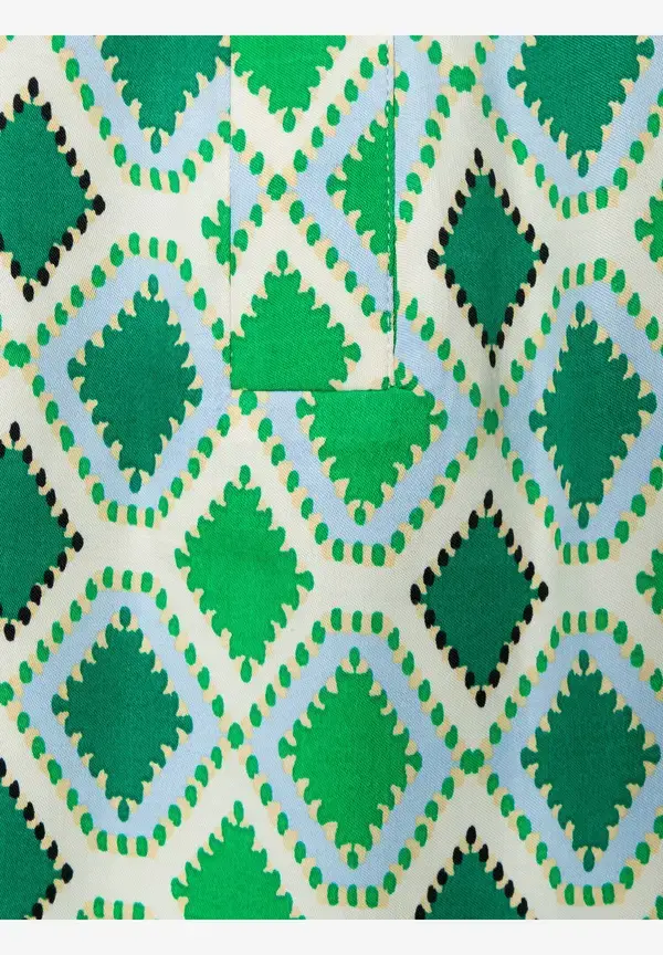 More & More Satinbluse, grafischer Print, Frühjahrs-Kollektion Flash Sale