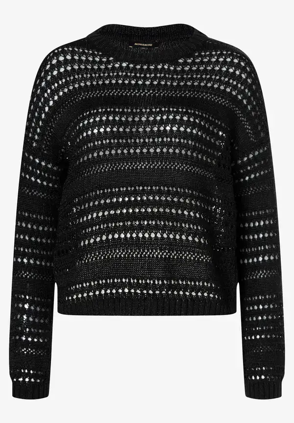 More & More Ajour-Pullover, schwarz, Frühjahrs-Kollektion Online Shopping