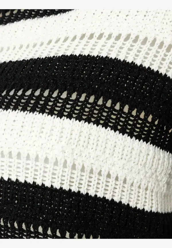 More & More Pullover, schwarz/weiß gestreift, Frühjahrs-Kollektion Exklusivangebot