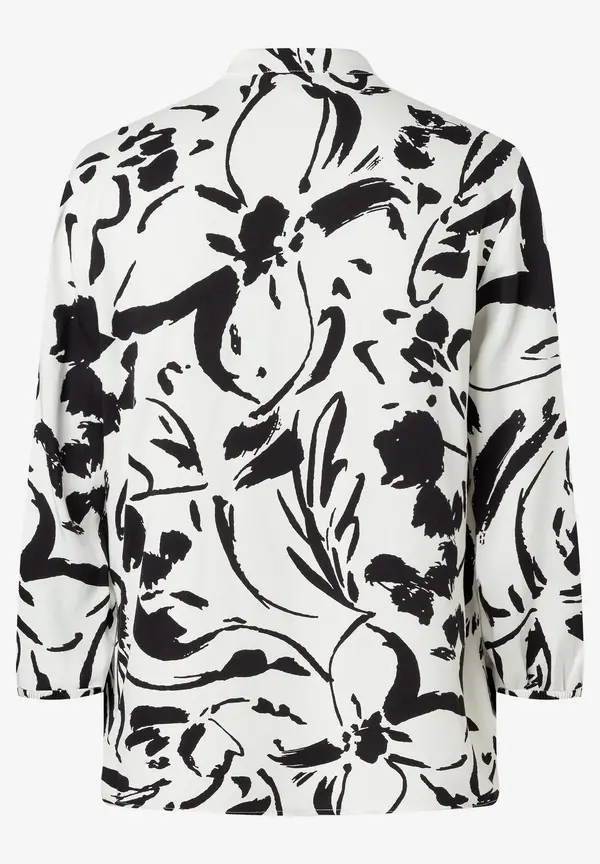 More & More Printbluse, schwarz/ecru, Frühjahrs-Kollektion Preisnachlass