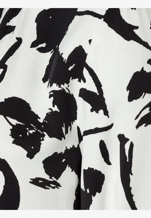 More & More Printbluse, schwarz/ecru, Frühjahrs-Kollektion Preisnachlass