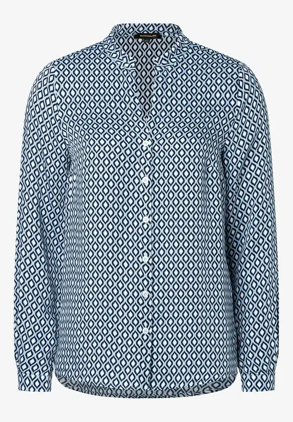 More & More Printbluse, hellblau/ecru/marine Osterangebot