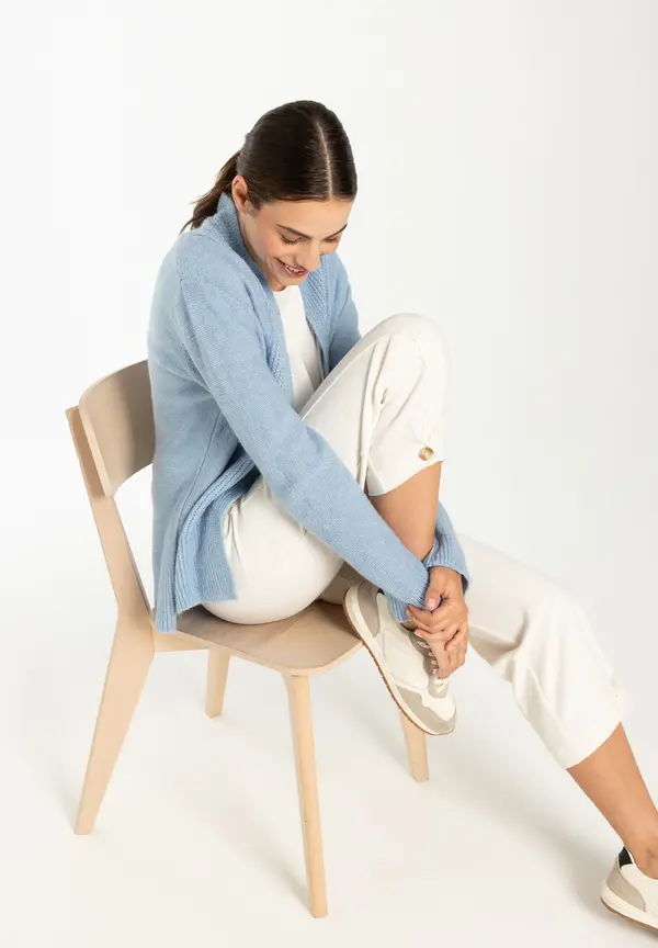 More & More Cardigan, hellblau, Herbst-Kollektion Top Angebot