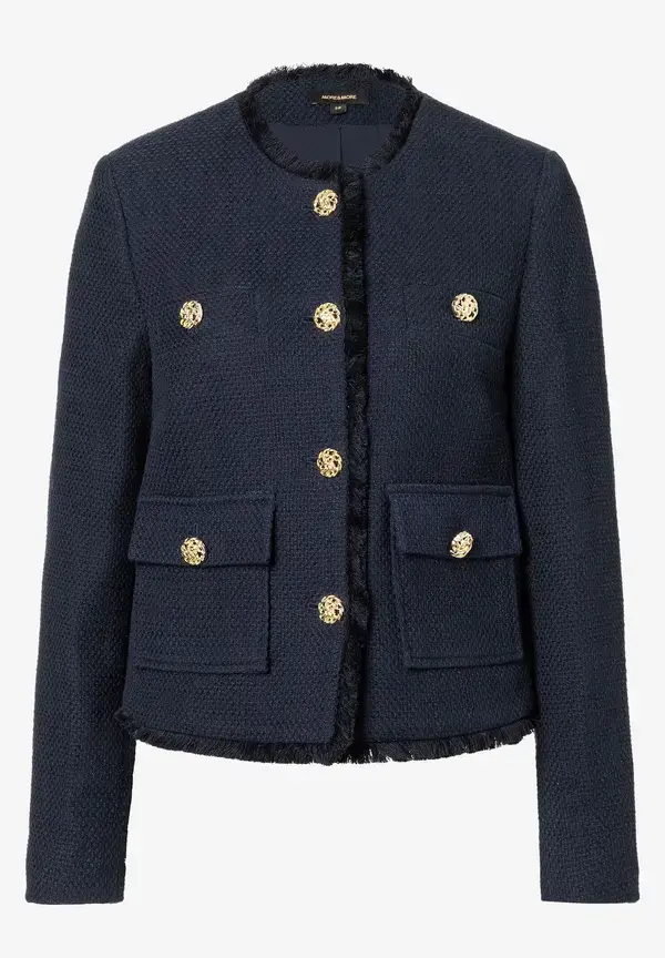 More & More Boucléjacke, marine Exklusive Angebote