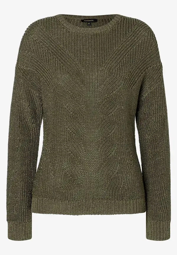 More & More Pullover mit Glanz, oliv JETZT KAUFEN