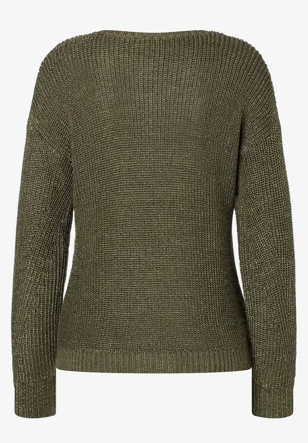 More & More Pullover mit Glanz, oliv JETZT KAUFEN