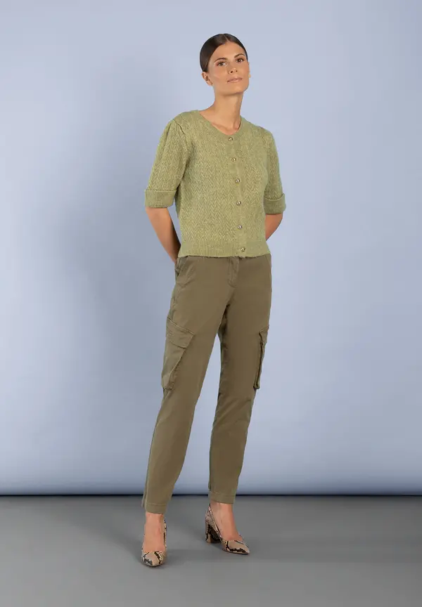 More & More Cardigan, Kurzarm, soft moss green Zeitbegrenzte Promotion