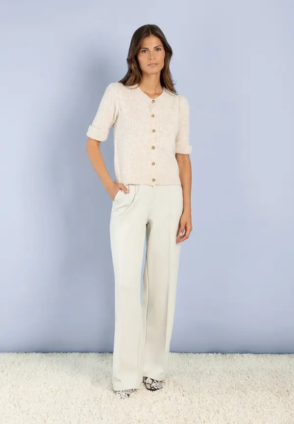 More & More Cardigan, Kurzarm, powder creme Riesige Rabatte