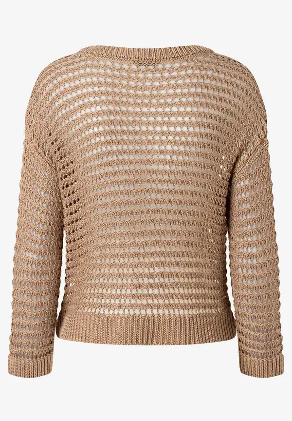 More & More Ajour Pullover, soft toffee, Sommer-Kollektion Im Verkauf