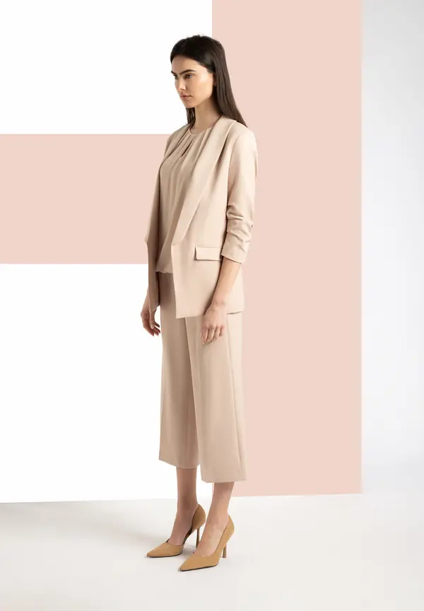 More & More Blazer mit Schalkragen, beige, Frühjahrs-Kollektion 2025