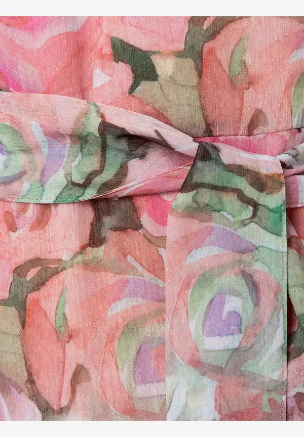 More & More Chiffonkleid, Rosenprint, Sommer-Kollektion Kostenloser Versand