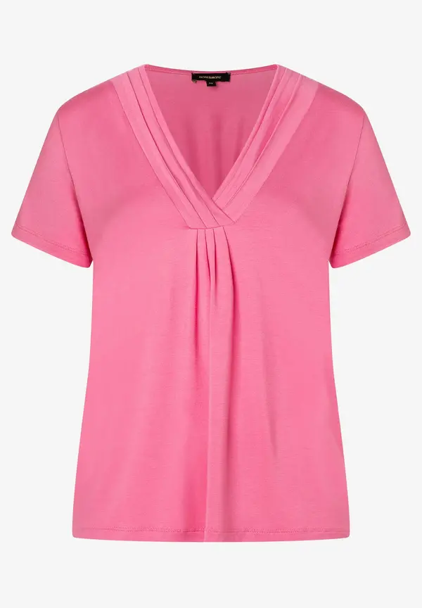 More & More T-Shirt mit V-Ausschnitt, sorbet pink, Sommer-Kollektion Rabatt
