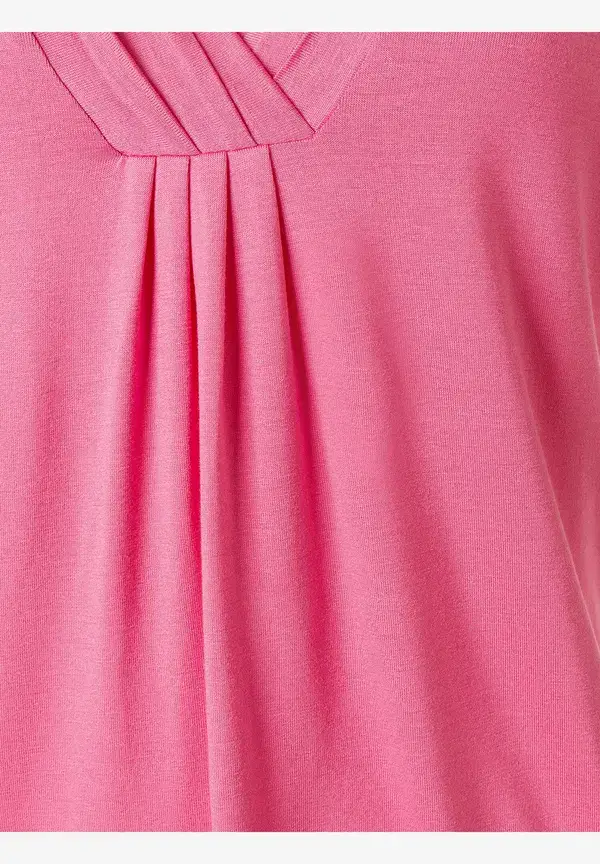 More & More T-Shirt mit V-Ausschnitt, sorbet pink, Sommer-Kollektion Rabatt