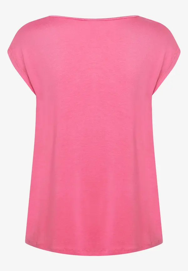 More & More T-Shirt mit Blüten-Applikation, sorbet pink, Sommer-Kollektion Online Shopping