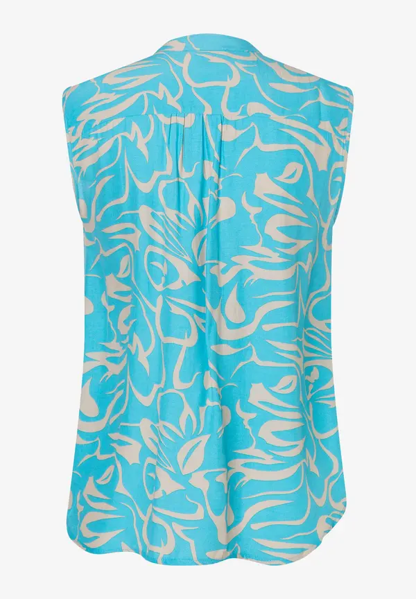 More & More ärmellose Bluse, abstrakter Flowerprint, Frühjahrs-Kollektion Valentinstagsangebot