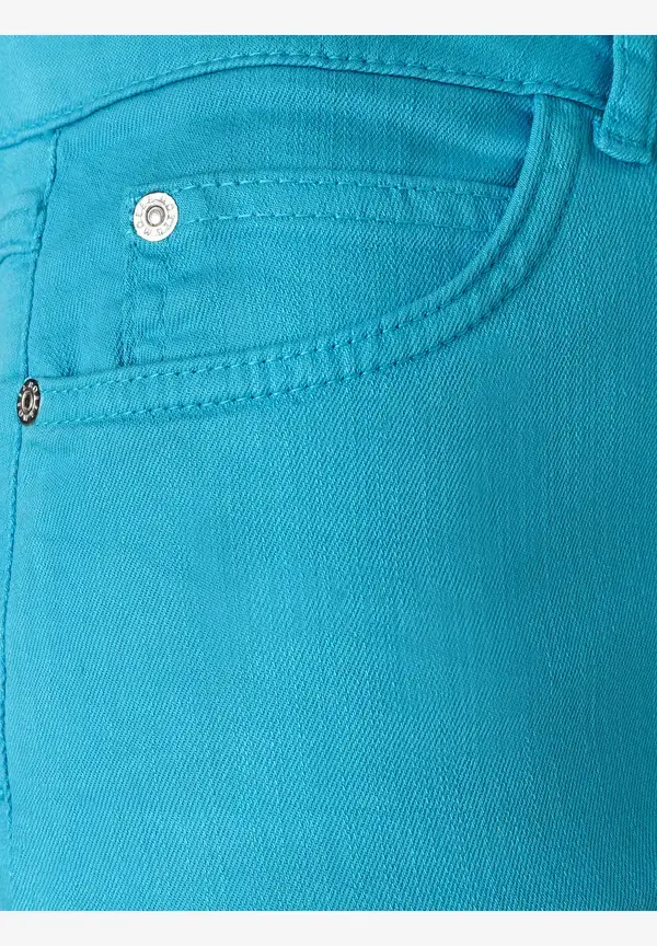 More & More verkürzte Coloured Denim, türkis, Frühjahrs-Kollektion Lagerräumung