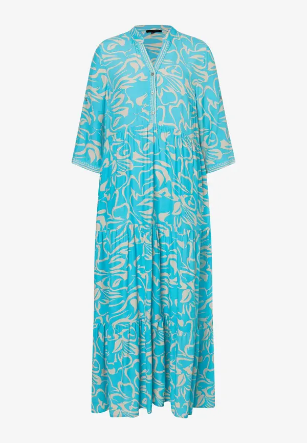 More & More langes Tunikakleid, abstrakter Flowerprint, Frühjahrs-Kollektion Heißer Verkauf