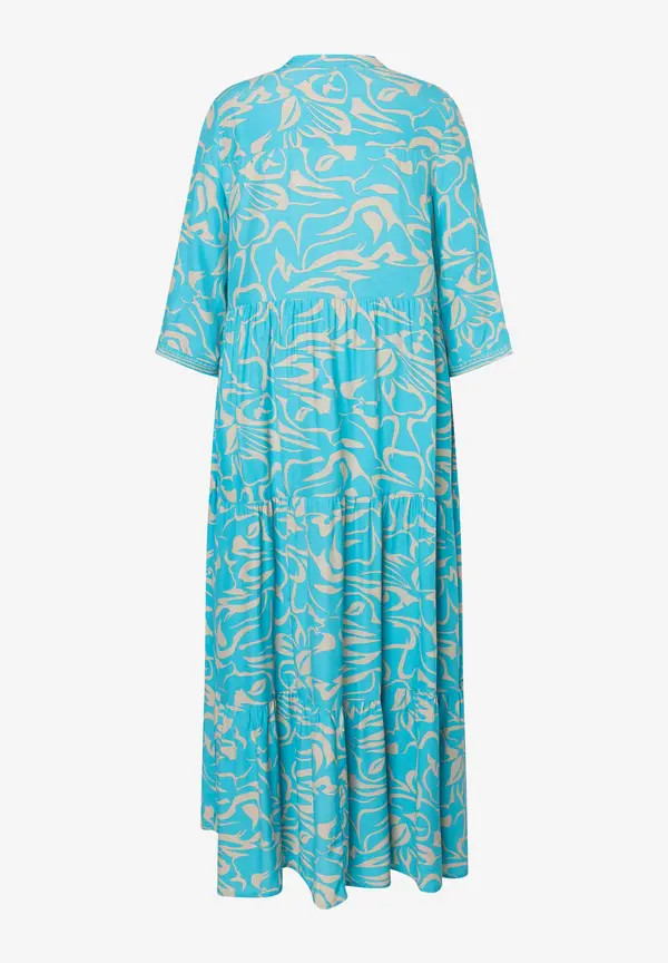 More & More langes Tunikakleid, abstrakter Flowerprint, Frühjahrs-Kollektion Heißer Verkauf