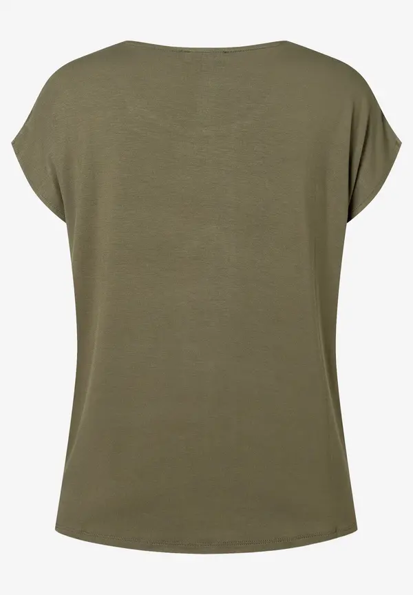 More & More Shirt mit Satinfront, oliv Exklusive Angebote