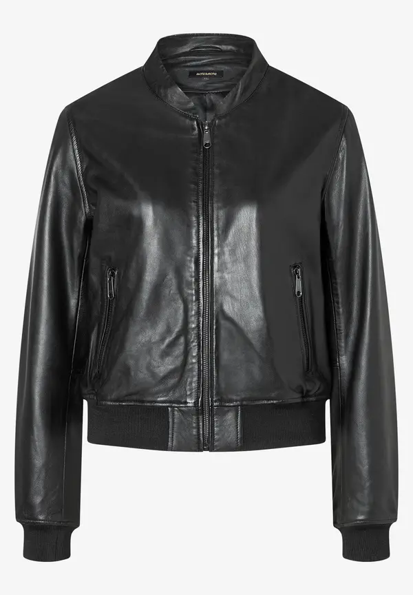 More & More Lederblouson, schwarz Neuheiten