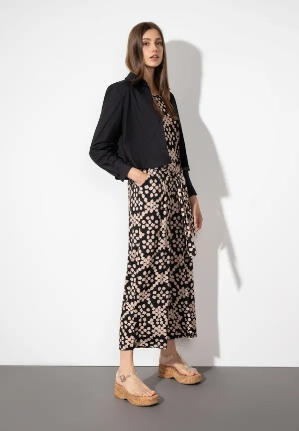 More & More Jumpsuit, Dot Pattern Print Räumungsverkauf