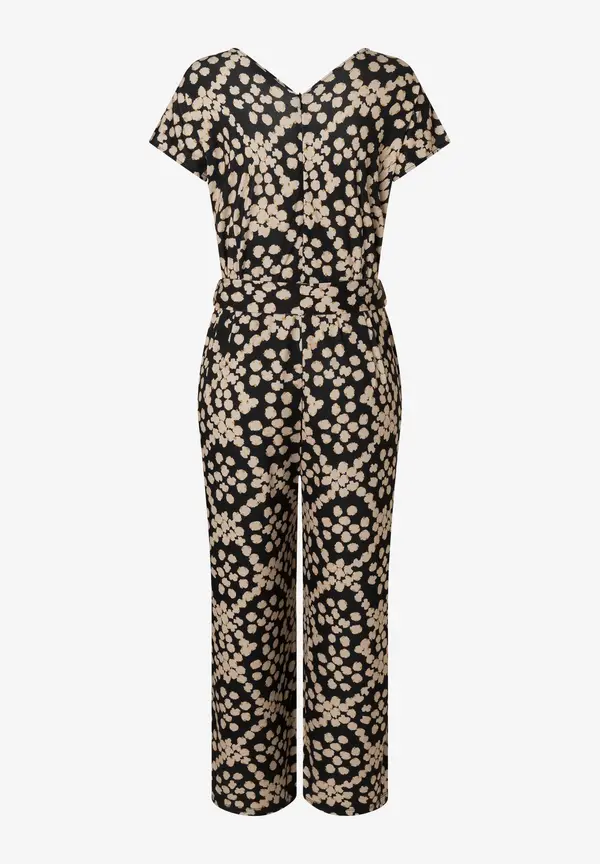 More & More Jumpsuit, Dot Pattern Print Räumungsverkauf