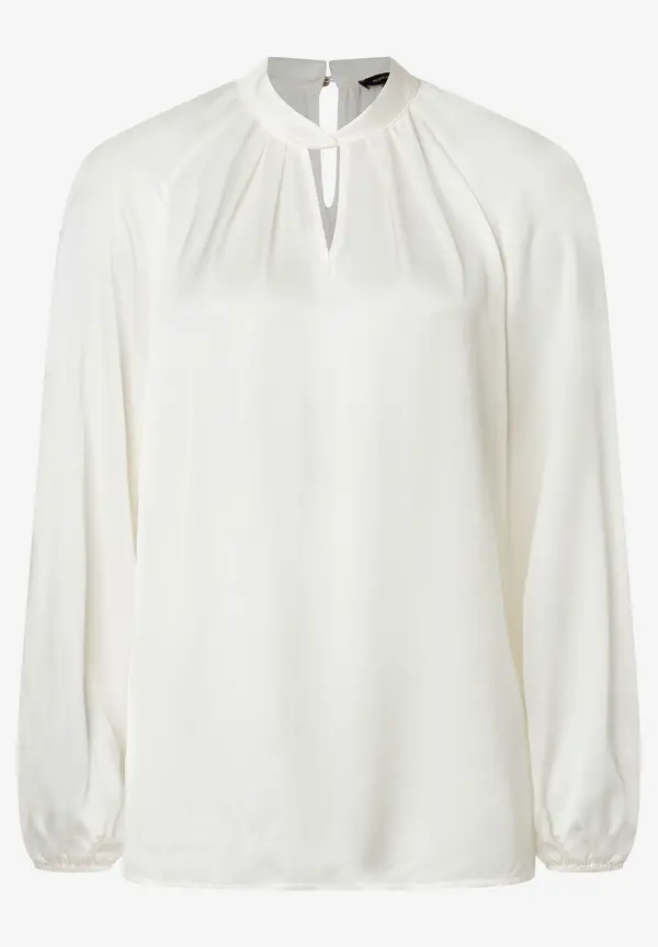 More & More Satinbluse mit Cut-Outs, ecru Begrenzte Freigabe