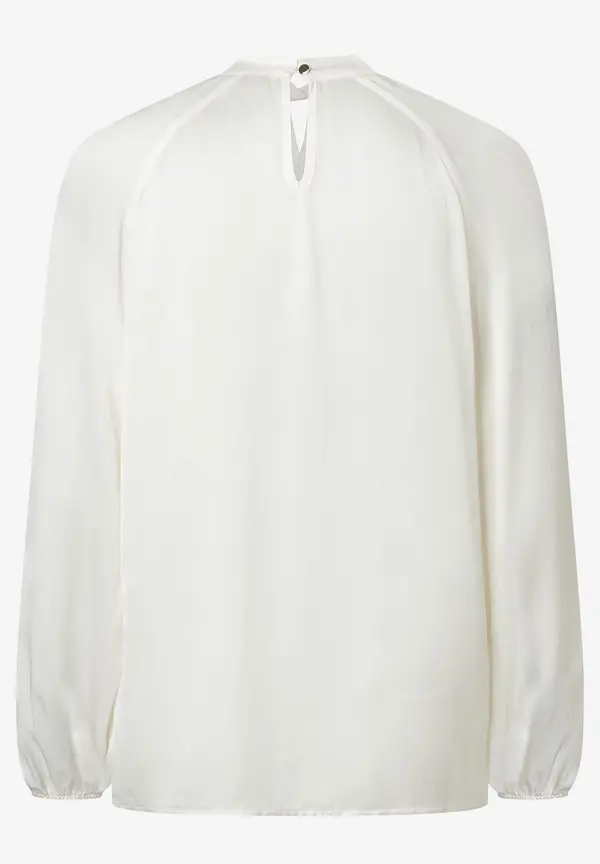 More & More Satinbluse mit Cut-Outs, ecru Begrenzte Freigabe