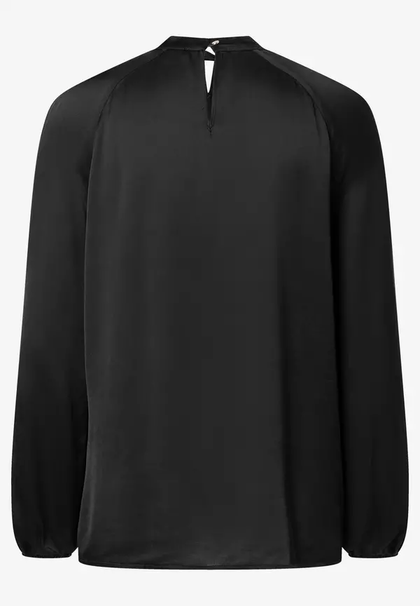 More & More Satinbluse mit Cut Outs, schwarz Letzte 2 Tage