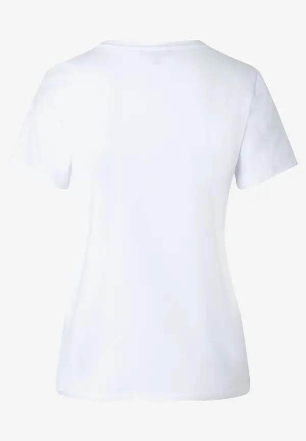 More & More T-Shirt mit Perlenaufschrift, weiß, Frühjahrs-Kollektion Bis zu 50% Rabatt