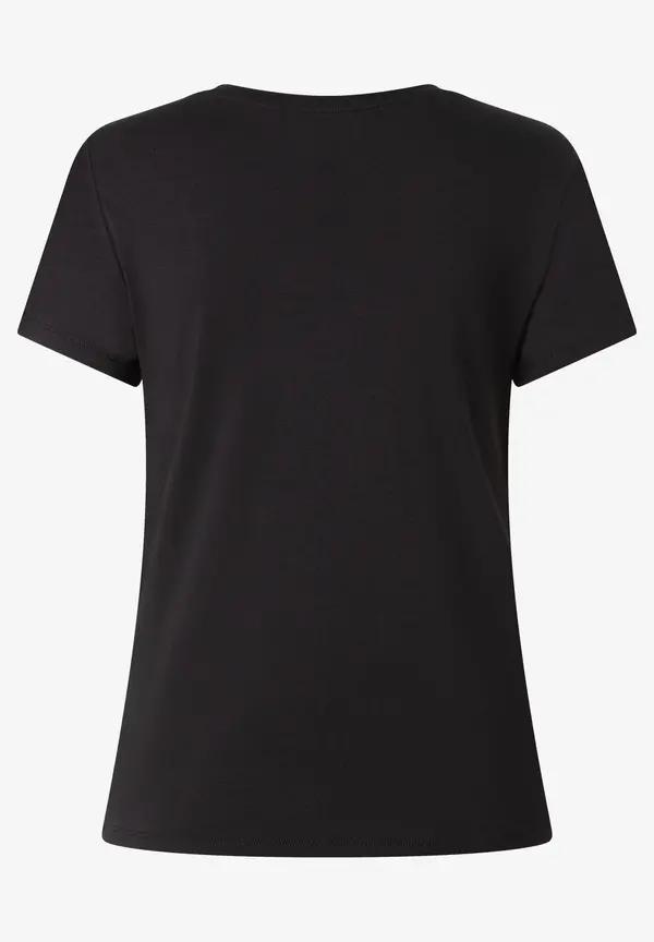 More & More T-Shirt mit Pailletten-Applikation, schwarz Bis zu 60% Rabatt