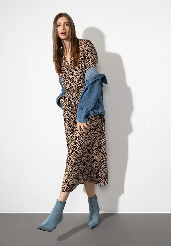 More & More Midikleid, Mini-Animal-Dessin Bis zu 65% Rabatt