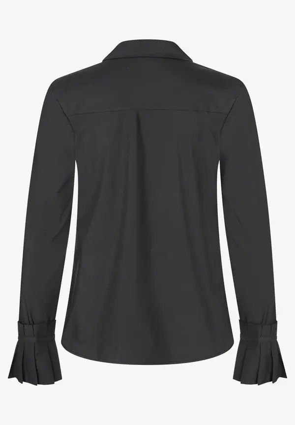 More & More Hemdbluse mit Falten-Manschette, schwarz Vierteljährliche Förderung