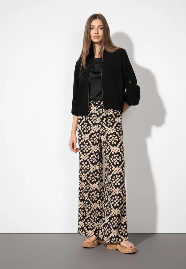 More & More Palazzohose, Dot Pattern Print Bis zu 55% Rabatt