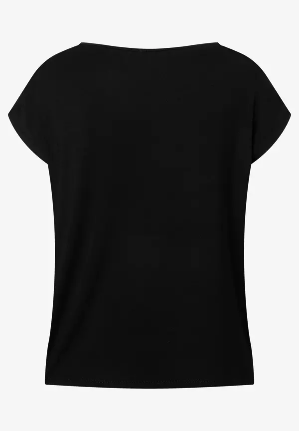 More & More Shirt mit Satinfront, schwarz 50% Rabatt mit kostenlosem Versand