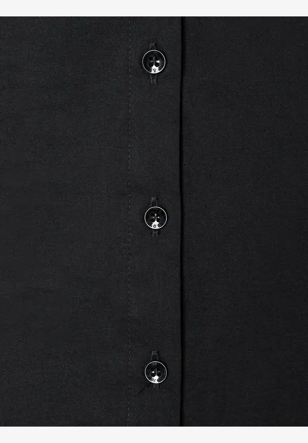 More & More Baumwoll/Stretch Bluse, schwarz 50% Rabatt für begrenzte Zeit