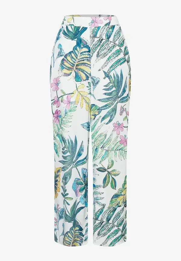 More & More Satinhose, Blätterprint, Sommer-Kollektion Angebote