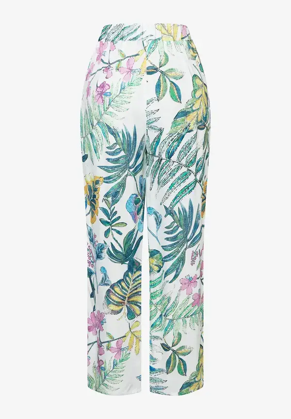 More & More Satinhose, Blätterprint, Sommer-Kollektion Angebote