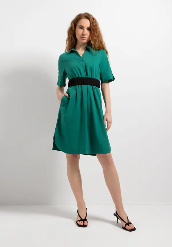 More & More Hemdblusenkleid, summergarden green, Sommer-Kollektion Fabrikverkauf